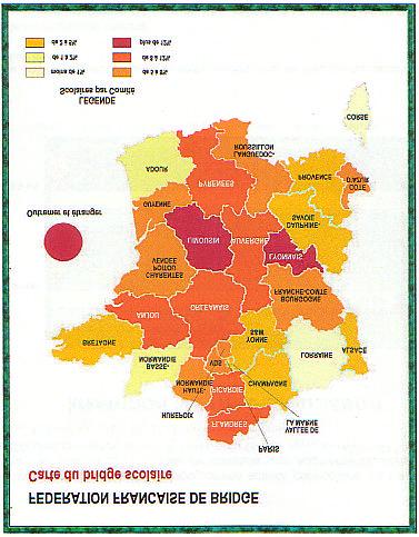 Schulbridge in Frankreich FFB 2008 104.300 Mitglieder 1.208 Clubs 29 Regionalbezirke 3.500 registrierte TL 2.