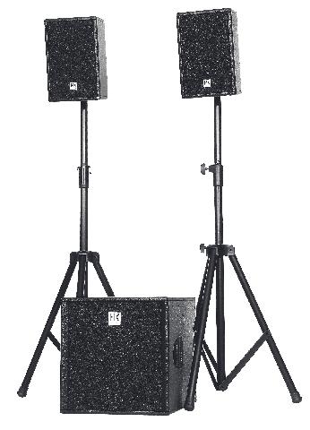 Das Klangerlebnis HK Audio DDO System-Controller mit 5 Presets Zwei Satelliten mit 8" Neodym-Speaker und 1" CD-Horn 700 W Digital-Endstufe für den 15" Neodym-Subwoofer 2x 250 W