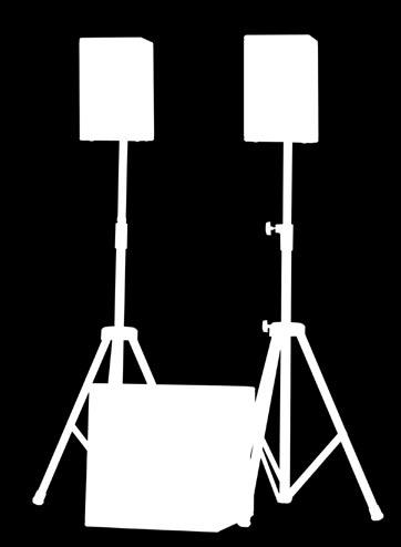 Das Kraftpaket für Entertainer Zwei Satelliten mit 8" Neodym-Speaker und 1" CD-Horn 500 W Digital-Endstufe für den 15" Neodym-Subwoofer 2x 200 W