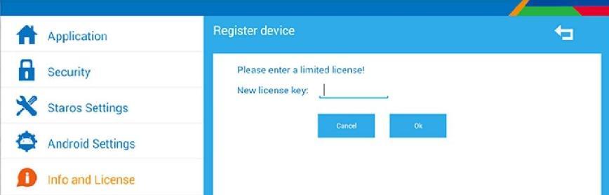 6.1. Register device (Gerät registrieren) Step 1: Wählen Sie Register device um Ihren Lizenzschlüssel einzugeben.