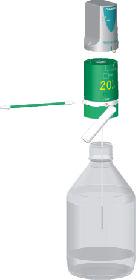 2.16 Dosinos installieren Dosino 1 für den Probentransfer vorbereiten 4 3 1 2 1 Ein mit Watte gefülltes Adsorberrohr auf den Vent-Anschluss der 10 ml-dosiereinheit aufschrauben.