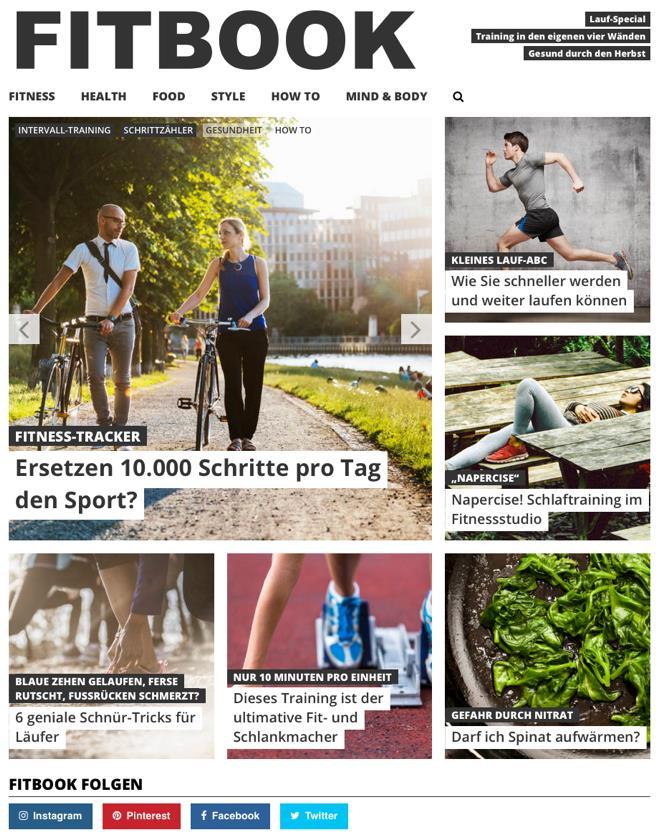 DAS PORTAL FÜR FITNESS UND GESUNDHEIT Das neue redaktionelle Magazin für Fitness und Förderung eines gesunden Lifestyle verständlich und motivierend für jeden. Fit sein heißt gesund bleiben.