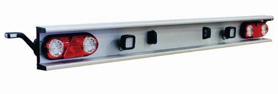 UNTERFAHRSCHUTZ Unterfahrschutz E Unterfahrschutz komplett mit LED Leuchten 4V - für Trailer > 6000 mm Eloxiertes Aluminiumprofil ECE geprüft. Abmessung (LxTxH): 400 x 10 x 50 mm / Länge inkl.