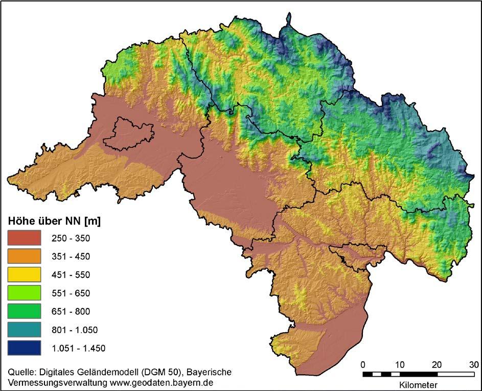 Fachbeitrag zum Landschaftsrahmenplan der Region Donau-Wald (12) Kapitel 4.1 dehnte Rücken sowie von tief eingeschnittenen Tälern durchzogene Ebenen (Riedellandschaft).