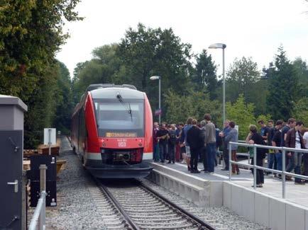 Motto: Die Bahn zu den Menschen bringen. Umfang des Angebots in Zug-Km (Mio.