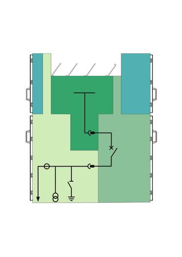 Kabelanschlussraum Der Kabelanschlussraum enthält die Leistungskabelverbindungen 4 4 1 4 zu der Sammelschiene. Erdungstrenner, Spannungsableiter unter Wandler können dort Auch untergebracht werden.