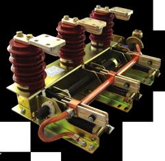 Ausrüstung Erdungstrenner Jedes Abgangsfeld kann, für die Erdung de Kabels, mit einem Erdungstrenner ausgerüstet werden.