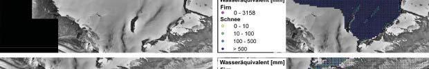 Die weiteren Rasterpunkte ohne Schneebedeckung wurden in schwarz und kleiner dargestellt.