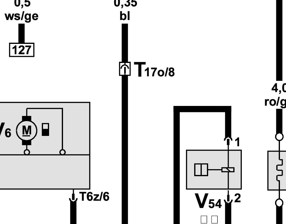 17-fach, weiß, Kupplungsstation A-Säule links V6 - Verbrennungsluftgebläse V54 - Dosierpumpe Z35 - Heizelement für Zusatzheizung - Masseverbindung -1-, im