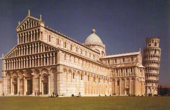 Pisa Kathedrale mit lombardischen, byzantinischen, arabischen u. normannischen Einflüssen.