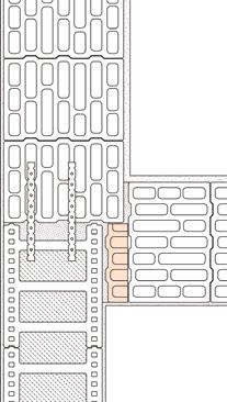 3.4 Wohnungstrenn- und Treppenhauswand Eckeinbindung in die ußenwand 3.4.3 ußenwand 365 mm S-Pz 300 mm 1.