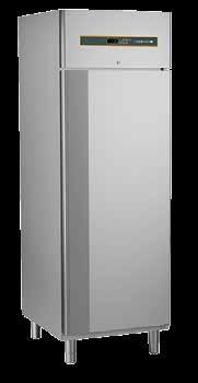 Tiefkühlschränke Tiefkühlschrank, 617 l, GN 2/1 mit Kühlaggregat oder Expansionsventil für Zentralkühlung Temperaturbereich: -22/-18 C innen und außen aus CNS AISI 304 inkl.