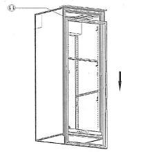 Alternatives Hängen einer Glastüre Die Glastüre ist beim Kauf nach rechts schwenkbar ausgerichtet.