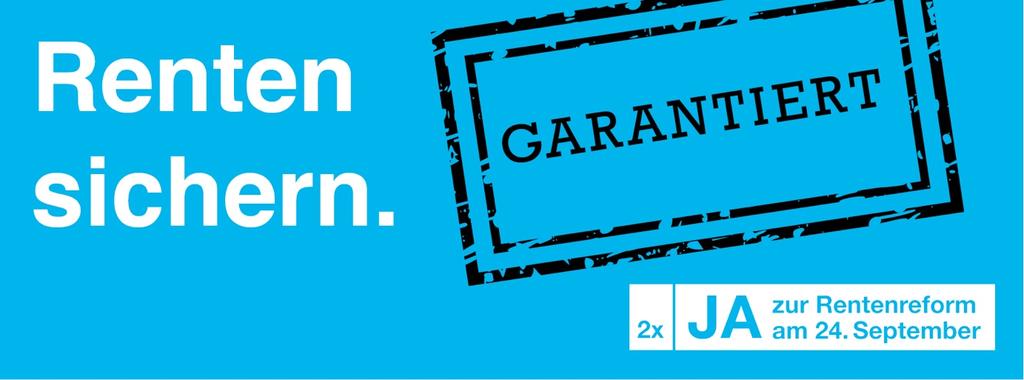 Argumentarium / Version vom 06.07.2017 Ja zur Rentenreform Volksabstimmung vom 24. September 2017 Worum es geht Aufgrund der demographischen Entwicklung gibt es immer mehr Rentnerinnen und Rentner.