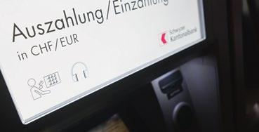 Ein dichtes Netz von inzwischen 51 Bancomaten steht Ihnen im ganzen Kanton zur Auszahlung von Schweizer Franken und Euro zur Verfügung.