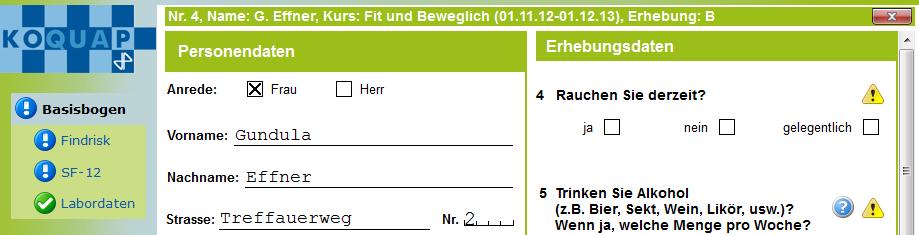 einholen und markieren