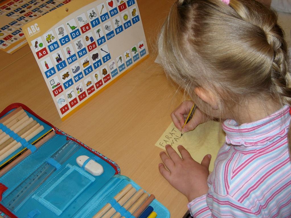 Schreiben von Anfang an Mit der Anlauttabelle als Werkzeug erschließen sich die Kinder Schritt für Schritt je nach Entwicklungsstand und Vorwissen -