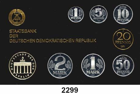90,- 2282 Kurssatz 1983 1 Pfennig bis 5 Mark Meißen... Polierte Platte Orig.