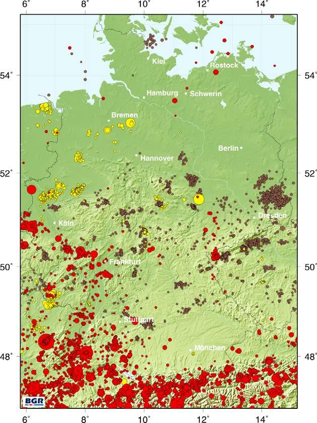Seismizität Seismizität in Deutschland und angrenzenden Ländern Induzierte oder tektonisch stärkste Erdbeben der letzten 25 Jahre Induziert 4,6 4,5 5,6 Stärkstes Ereignis in Geothermie (Stimulation)