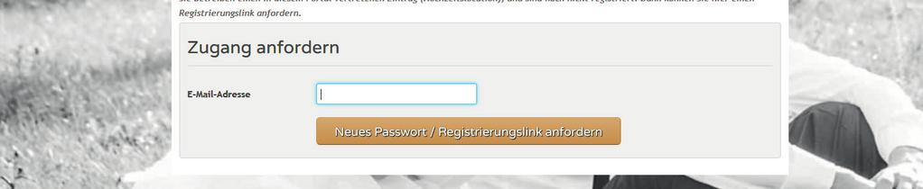 info/manage auf den Link Passwort vergessen oder noch nicht registriert?