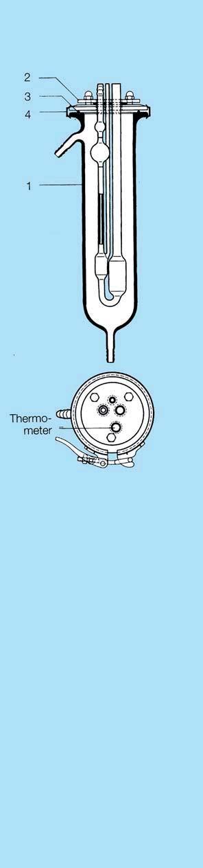 Zubehör Temperiermäntel Sollte kein Durchsicht-Thermostat vorhanden sein, können die Kapillar- Viskosimeter auch in Temperiermänteln mit Hilfe von Umlauf-Thermostaten im Temperaturbereich von 0 bis