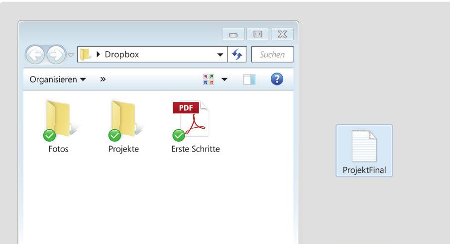1 Schützen Sie Ihre Dateien Mit Dropbox können Sie Fotos, Dokumente, Videos und andere Dateien an einem einzigen Ort verwahren und alle