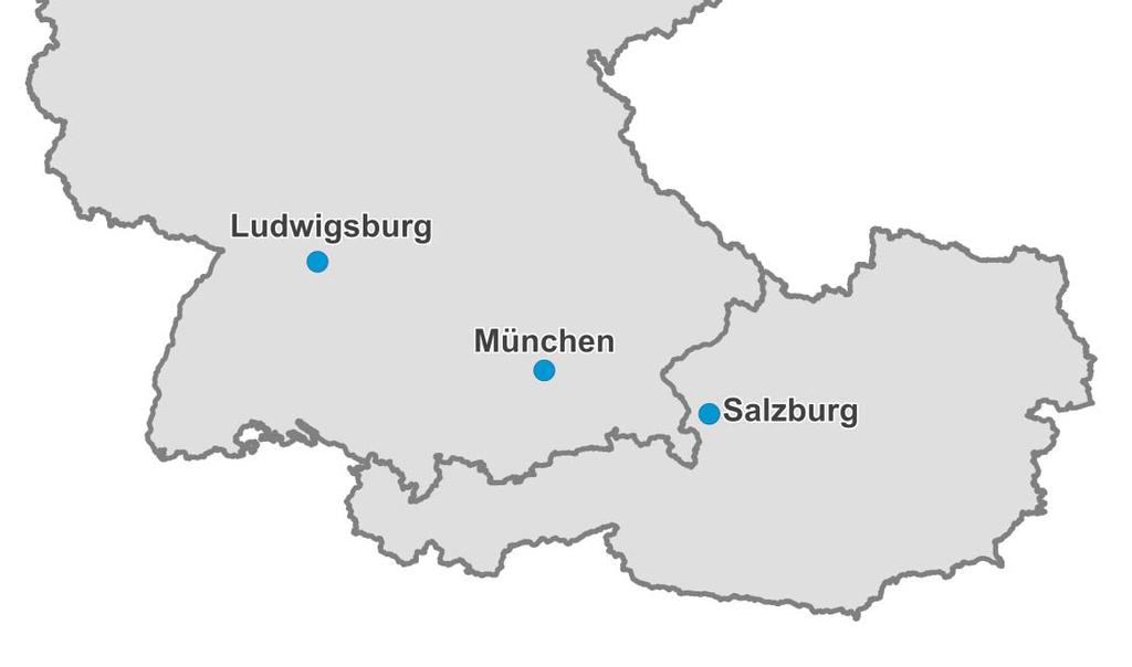Ludwigsburg, Dresden, Hamburg, Köln,