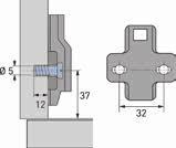 Langlöcher für Höhenverstellung +/ 2 mm. Stahl/Zinkdruckguss vernickelt, Abstand Lochreihe 37 mm. Art.-Nr. Hettich-Nr. Distanz mm St./VE /100 St.