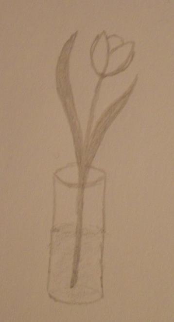 Forscherauftrag 1 Farbenprächtige Blumen 1 weiße Tulpe 1 Vase Lebensmittelfarbe Etikett Bleistift Anleitung: 1. Nimm die Vase und fülle sie bis zur Hälfte mit Wasser. 2.