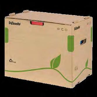 Archivboxen oder 6 breite Ordner flache Anlieferung, einfacher Zusammenbau Maße (L B H): 520 340 305 mm 0370 braun 202725 braun Archivbox ECO 62396 und 62397 00% recyclebar mit