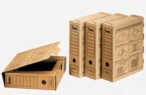 mm Rückenbreite stapelbar mit speziellen Fixierungslaschen Archiv-Container mit Deckel ECO 62398 optimal zur Archivierung von Esselte Archiv-Schachteln, aber auch als universelle