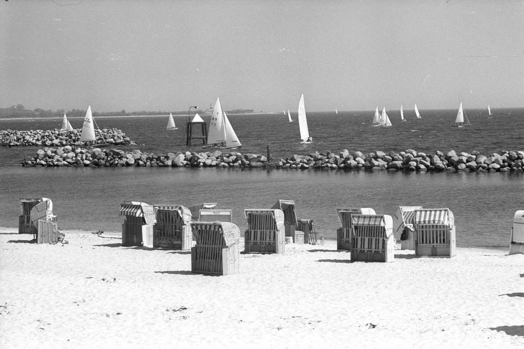 Folie mit großem Bild Strand in Schilksee 1976