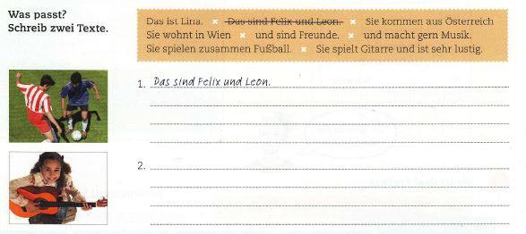 4. Schreib die Sätze besser. 1. Das ist Max. Max ist 13. Max spielt Fußball. 3. Das ist Nico. Nico kommt aus Rostock. Nico ist 13....... 2. Das ist Lena. Lena ist 12. Lena kommt aus Bremen. 4.