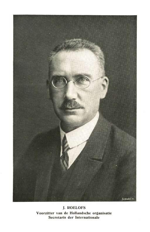 Jacob Roelofs (1882-1960) leitete als gelernter Strichätzer seit 1912 den Nederlandse Lito-, Foto- en Chemigrafenbond (NLFCB).