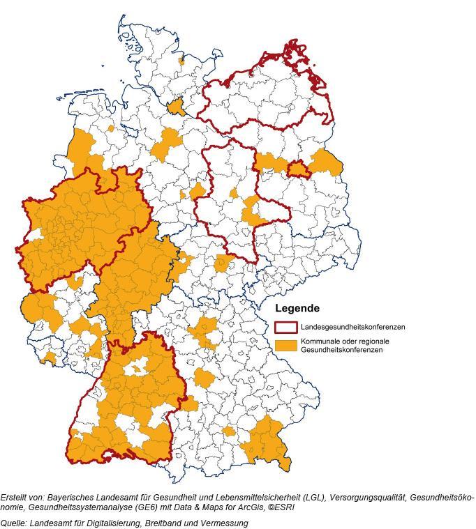 I. Überblick über die Landschaft der kommunalen Gesundheitskonferenzen Quelle: Bayerisches Landesamt für