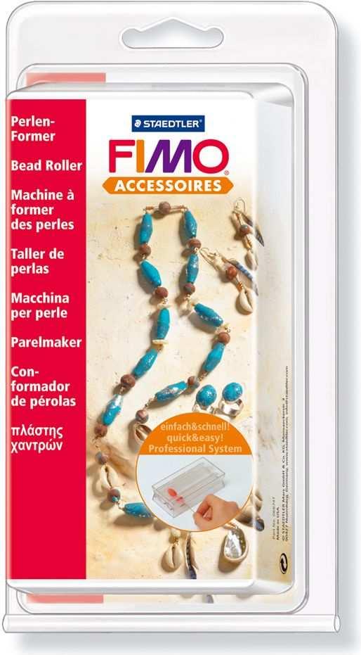 Durch einfaches Hinund Herbewegen der beiden Platten entstehen gleichmäßig geformte FIMO-Perlen.