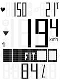 Teilzeit) Roadbook-Zähler, 2-ter Tagesstrecken-Zähler, vorwärts/rückwärts-zählung, einstellbar Uhr (12/24 h Modus mit am/pm-anzeige) Aktuelle Temperatur Gesamtstrecke Rad 1 / Rad 2 / Total
