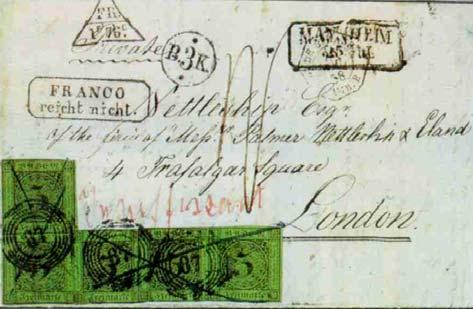 Portobriefe sollten eigentlich, trotz Aufschrift Via Liverpool nur über Preußen befördert werden. Siehe Auslandhandbuch.