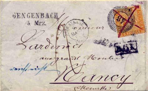 Bei kleineren Postämtern kam es durchaus zu einer Tarifüberprüfung der aus den Briefladen entnommenen Postsendungen nach oder über Frankreich, wie z. B. in Gengenbach.