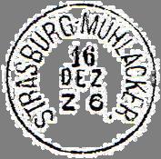 Stempelung dieser Sendungen bei den Bahnposten Straßburg Appenweier mit dem Stempel Frankreich über Baden und bei den Bahnposten auf der Hauptbahn mit dem Datumstempel unterbleibt. 22.