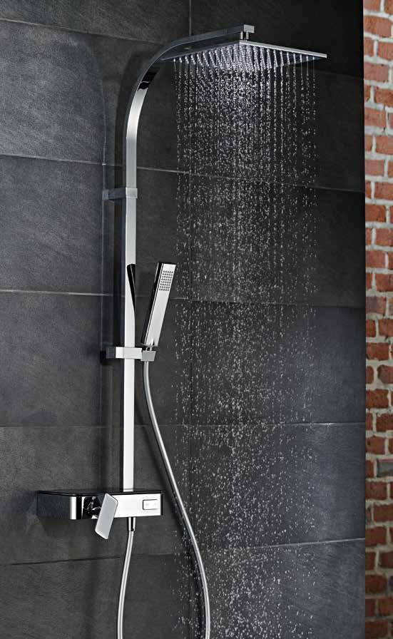 ECKIG Gerade richtig markant & funktional Shower-Set RS 500 AquaSwitch Einhebelmischer Auch in der eckigen HSK-Designwelt bietet die AquaSwitch-Technik zusätzlichen Bedienkomfort.