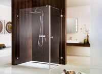 Shower-Set 217 cm Walk In Atelier Pur Frontelement Das 8 mm Atelier Pur-Glaselement steht nahezu frei im Raum.