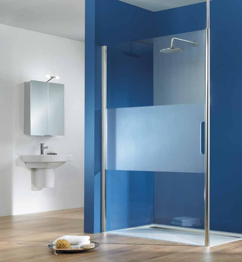 WALK IN Neue Freiräume erleben Walk In Easy Comfort Frontelement Easy steht für einen einfachen und unbeschwerten Zugang zur Dusche, leichte Pflege und hohe Sicherheit.