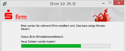 Warten Sie, bis die Installation fertiggestellt wurde,