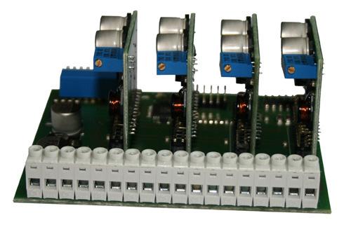 Ausgangsstrom einstellen DMX-LED-Dimmer BB4 5 Jeder Ausgang verfügt über einen Einstellregler, über den der maximale Ausgangsstrom eingestellt werden muss.