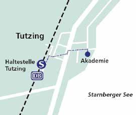 de Anfahrt Von München nach Tutzing: Sie erreichen Tutzing mit Eilzügen der Bahnstrecke München- Garmisch bzw.