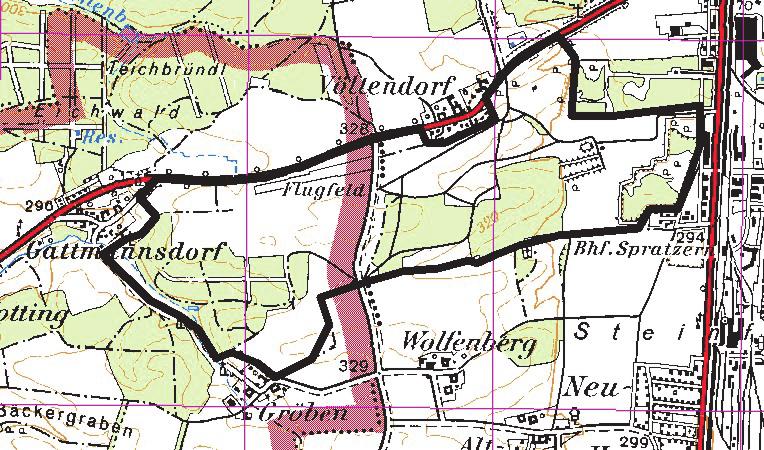 2. Material und Methode 2.1 Untersuchungsgebiet Das Untersuchungsgebiet (s. Abb. 1) umfasst den ehemaligen GÜPL Völtendorf in Niederösterreich.
