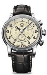 UHREN 1 2 1 CHRONOGRAPH UNISEX, BUSINESS Silberfarben, Edelstahlgehäuse, schwarzes Zifferblatt, Zahlen und Zeiger mit Leuchtmasse ausgelegt, Datumsanzeige, drehbare Lünette, Edelstahldrücker,