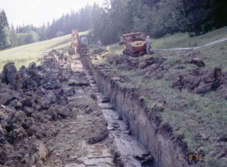 empfindlicher Bereiche Getrennte Lagerung von Rasensoden und Erdaushub