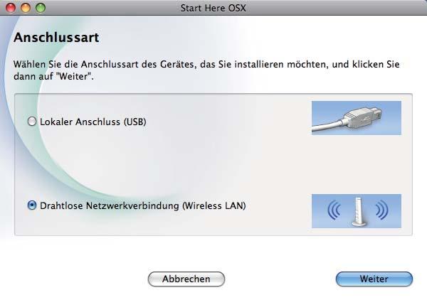 Wireless-Netzwerk Mintosh Instllieren Sie die Treier und Softwre (M OS X 10.4.11, 10.5.x, 10.6.